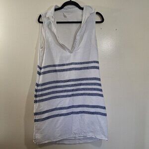 Beach Lunch Lounge striped dress size small lien cotton blend
